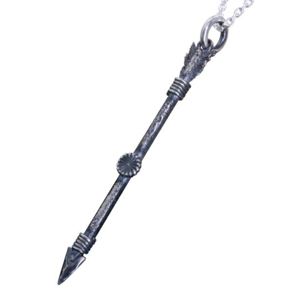 龍頭 いぶし 生弓矢 菊紋 ネックレス (矢) Lサイズ チェーン付き ペンダント メンズ シルバー シルバーネックレス メンズネックレス 花 弓矢の通販は 14,053円