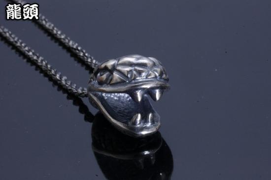 龍頭 蛇頭ペンダントトップ ペンダント メンズ シルバー シルバーネックレス メンズネックレス 天然石 シルバー950 男性 彼氏 女性 彼女_1