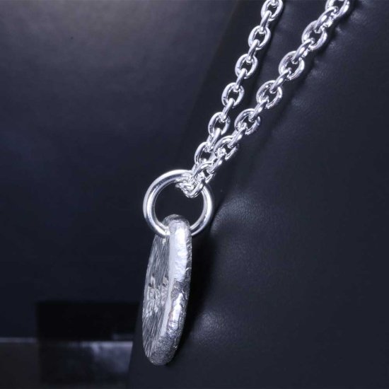 龍頭 川面浮桜 メタル ネックレス チェーン付き ペンダント メンズ シルバー シルバーネックレス メンズネックレス シルバー950 男性 彼氏 伝統技法_5