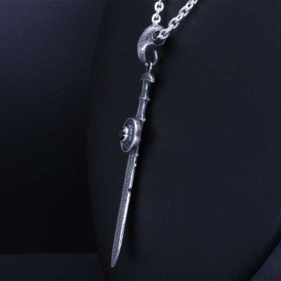 龍頭 三種の神器ペンダント 燻し仕上げ ペンダント メンズ シルバー シルバーネックレス メンズネックレス 天然石 シルバー950 男性 彼氏_12