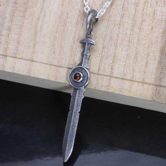 龍頭 三種の神器ペンダント 燻し仕上げ ペンダント メンズ シルバー シルバーネックレス メンズネックレス 天然石 シルバー950 男性 彼氏_8