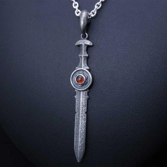 龍頭 三種の神器ペンダント 燻し仕上げ ペンダント メンズ シルバー シルバーネックレス メンズネックレス 天然石 シルバー950 男性 彼氏_9