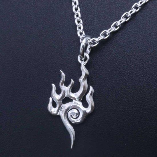 龍頭 迦楼羅炎ペンダント R 天然石付 白仕上げ ペンダント ネックレス ペンダント メンズ シルバー シルバーネックレス メンズネックレス 天然石_10