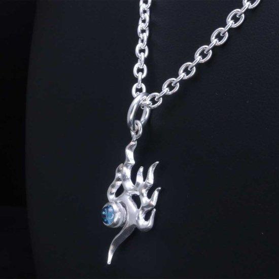 龍頭 迦楼羅炎ペンダント R 天然石付 白仕上げ ペンダント ネックレス ペンダント メンズ シルバー シルバーネックレス メンズネックレス 天然石_11