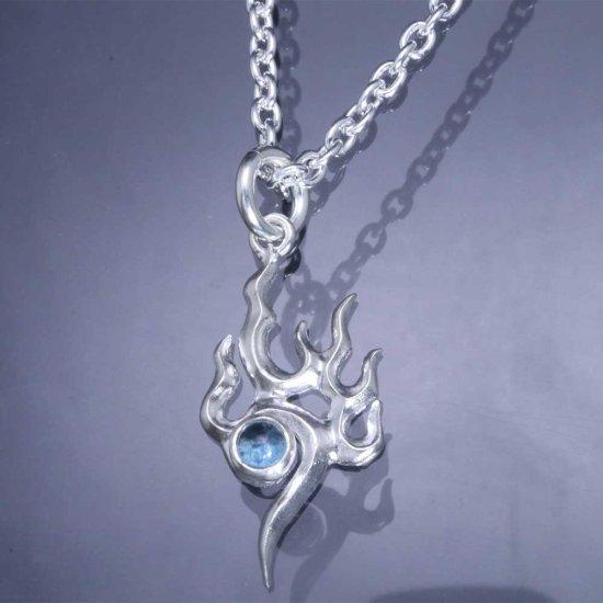 龍頭 迦楼羅炎ペンダント R 天然石付 白仕上げ ペンダント ネックレス ペンダント メンズ シルバー シルバーネックレス メンズネックレス 天然石_8