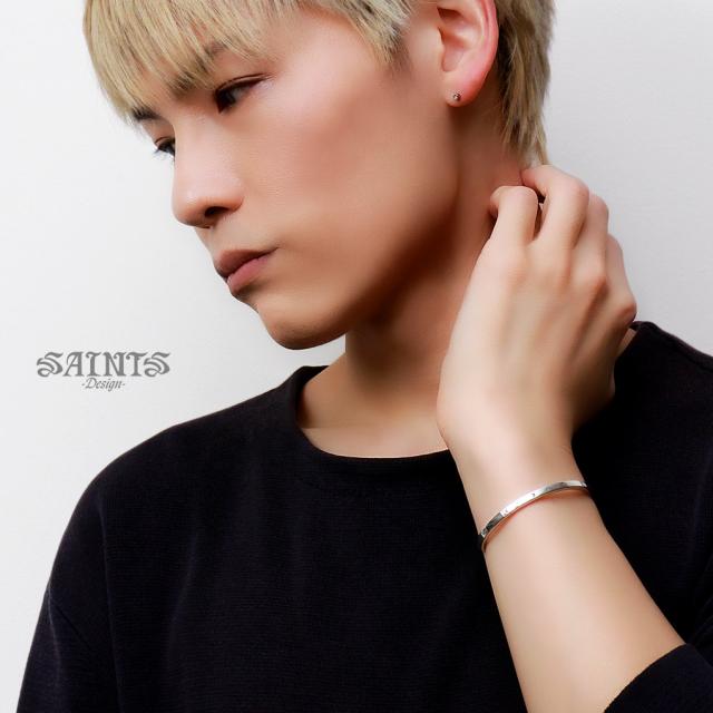 SAINTS セインツ 時空 ローマ数字 バングル シルバー ブレスレット