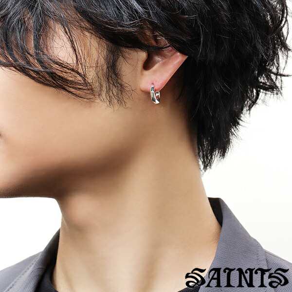 SAINTS セインツ サファイア ハンマーアイ シルバーピアス 1P 片耳用