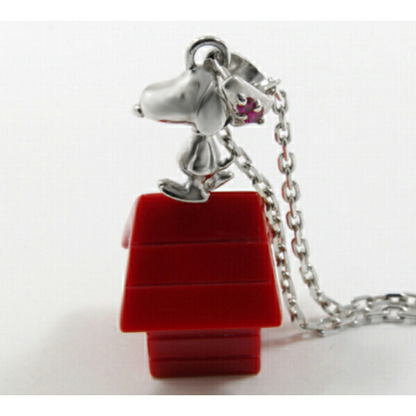 SNOOPY×SAINTS スヌーピードックハウス ネックレス(チェーン付き) スヌーピー 公式 PEANUTS キャラクターグッズ コラボ シルバー925_3