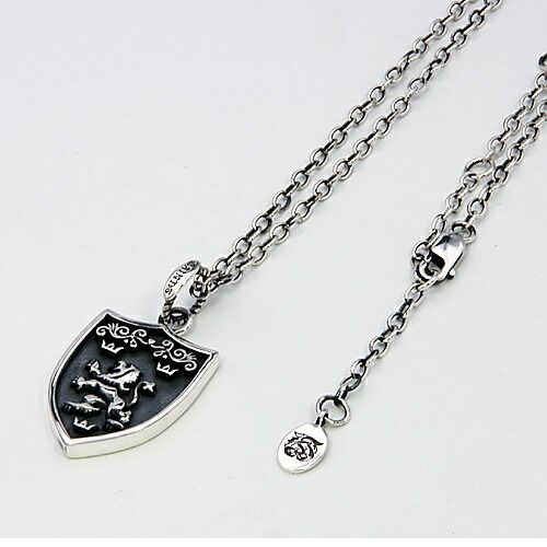 SAINTS セインツ クレスト シルバーペンダント チェーン付き 獅子 ネックレス ペンダント メンズ シルバー シルバー925 シルバーアクセ 透かし