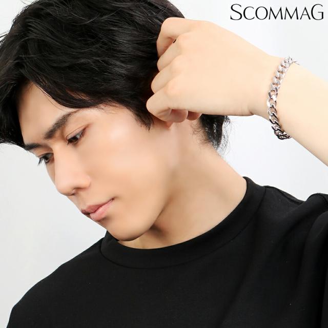 SCOMMAG スムースカーブ ステンレス 喜平 チェーン ブレスレット Lサイズ 喜平チェーン きへい メンズブレスレット ブレス サージカルステンレス_3