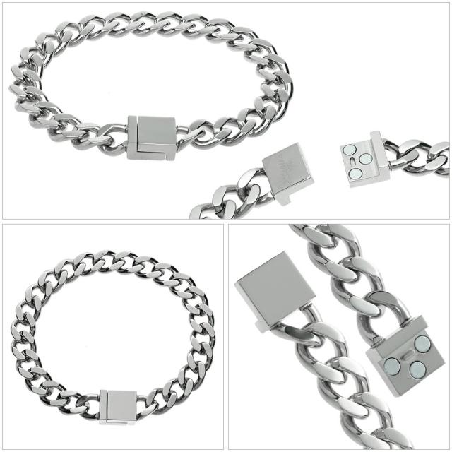 SCOMMAG スムースカーブ ステンレス 喜平 チェーン ブレスレット Lサイズ 喜平チェーン きへい メンズブレスレット ブレス サージカルステンレス_4