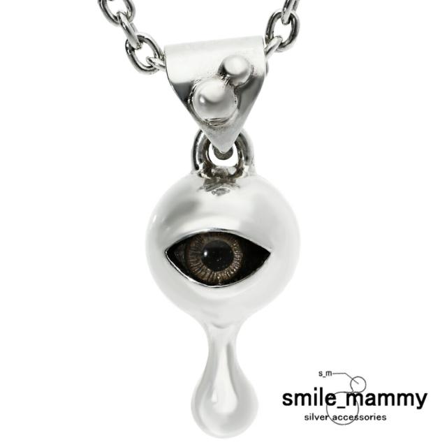 smile_mammy stare ドロップ ネックレス ペンダント ペンダントトップ ペンダントチャーム シルバー 925 雫 目 目玉 追視 義眼 不気味 ホラー ダーク