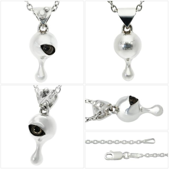 smile_mammy stare ドロップ ネックレス ペンダント ペンダントトップ ペンダントチャーム シルバー 925 雫 目 目玉 追視 義眼 不気味 ホラー ダーク_4