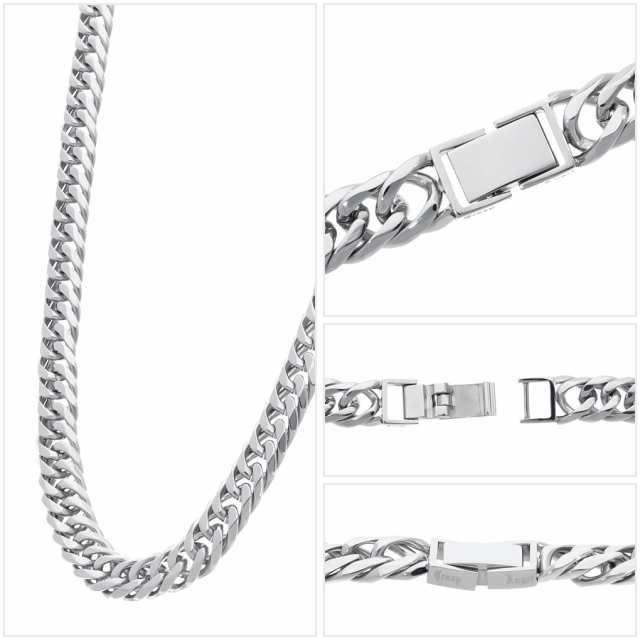 CrazyAngel ネックレスチェーン ステンレス316L 50cm 太め 幅8mm