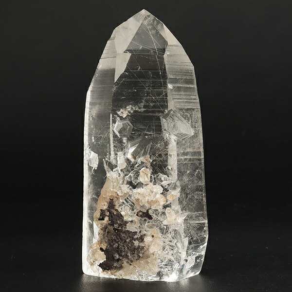 貫入水晶 ポイント 針入り 約65g 貫入 水晶 原石 天然水晶 天然石