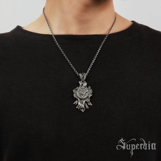 Superbia “降臨”ペンダントトップ チェーンなし シルバーペンダント シルバー925 トップ ペンダント ネックレス メンズ スペルヴィア ブランドの通販は