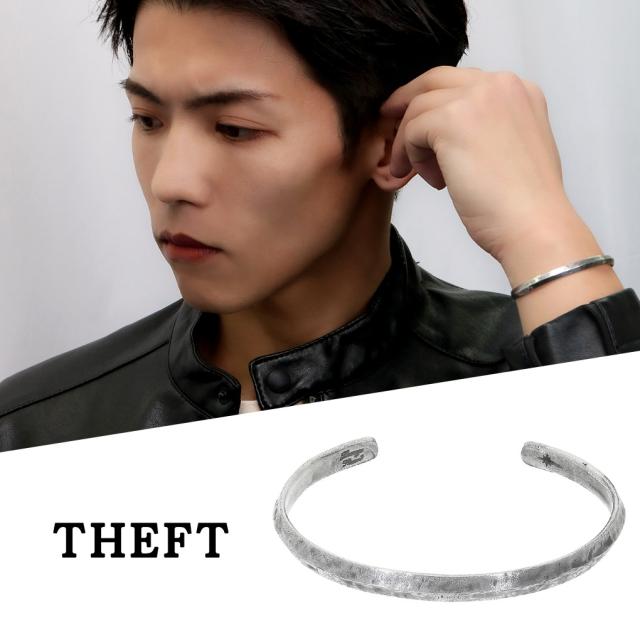 THEFT セフト シンプル マウンテン ダメージ バングル シルバー Mountain damage bangle ビンテージ ヴィンテージ アンティーク調 ブレスレット