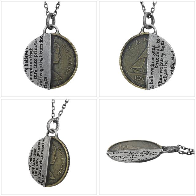THEFT セフト スモール ハーフ コイン エリザベス ネックレス ペンダント ペンダントトップ ペンダントチャーム シルバー SMALL HALF COIN NEC 硬貨_4