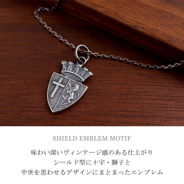 THEFT セフト エンブレム モチーフ ネックレス ペンダント ペンダントトップ ペンダントチャーム シルバー EMBLEM NECKLACE シールド ビンテージ_1