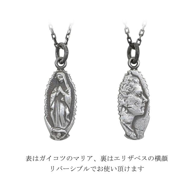 THEFT セフト スカル マリア エリザベス モチーフ ネックレス ペンダント ペンダントトップ ペンダントチャーム シルバー SKULL&ELIZABETH NECKLACE_2