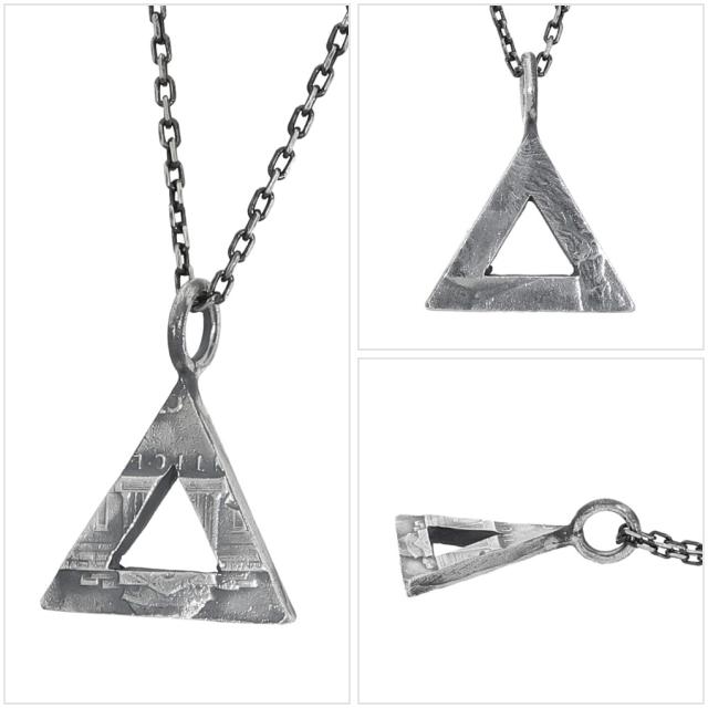 THEFT セフト トライアングル コイン ネックレス ペンダント ペンダントトップ ペンダントチャーム シルバー TRIANGLE COIN NEC 三角 ビンテージ_4