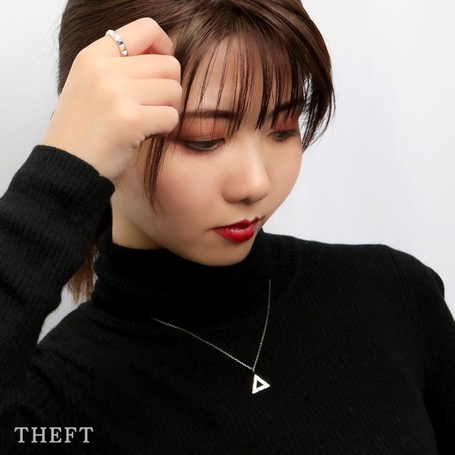 THEFT セフト ピラミッド スタッズ リング 指輪 9〜19号 シルバー ピラミッドスタッズ 角鋲 シンプル 鏡面仕上げ カジュアル ロック パンク_3