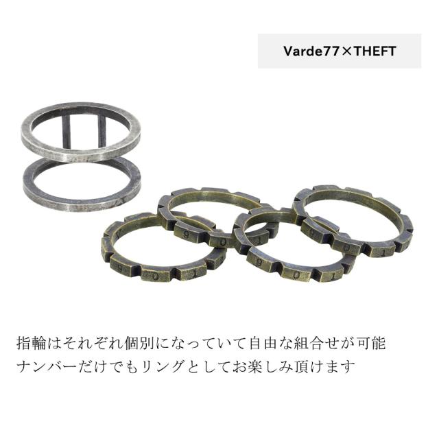 THEFT セフト Varde77xTHEFT ナンバーロック リング 指輪 13〜19号 メンズリング シルバー NUMBER LOCK RING 数字 ビンテージ ヴィンテージ_2