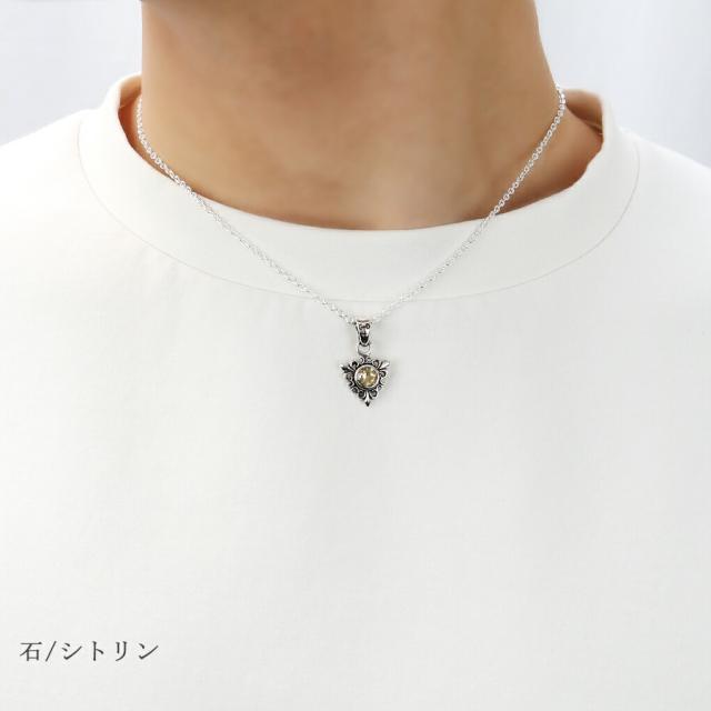 GRAN DEUR 選べる 天然石 シルバー 925 ネックレス メンズ ペンダント