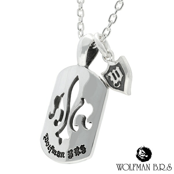ウルフマン　セイントフレア　ドッグタグ　百合　WOLFMAN B.R.S 銀製品 WOLFMAN B.R.S ウルフマン セイント フレア ドッグタグ ペンダント