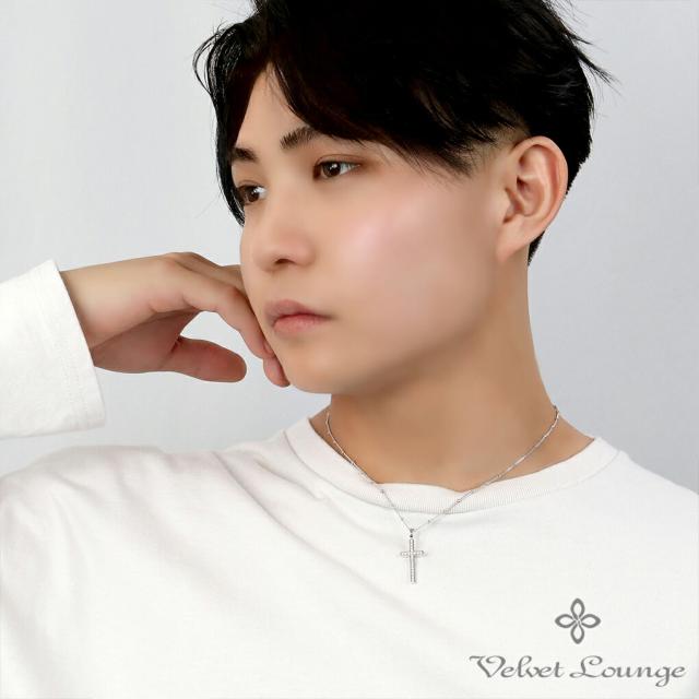 Velvet Lounge ヴェルヴェットラウンジ ラジュグアリー クロス ネックレス (チェーン付き) ペンダント シルバー 十字架 ジルコニア シンプル きれいめ_3
