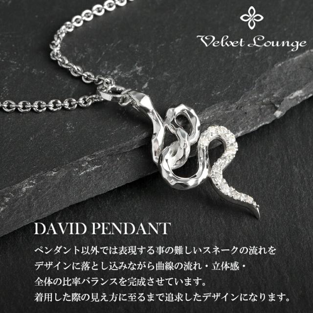 Velvet Lounge ヴェルヴェットラウンジ ダヴィデ スネーク ネックレス (チェーン付き) ペンダント 蛇 シルバー シルバー925 シルバーネックレス_1