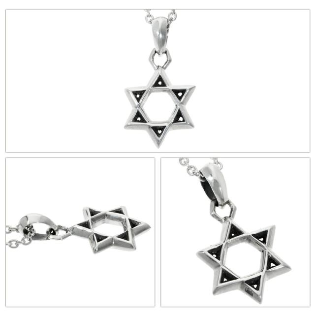 シンプル ヘキサグラム 六芒星 シルバー ペンダントトップ ネックレス ペンダント シルバー925 シルバーアクセサリー ダビデ ユダヤ クール_5