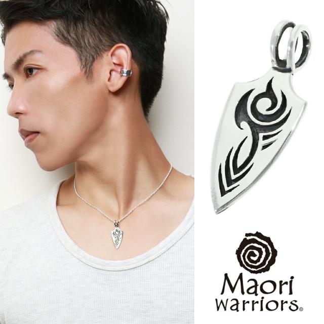 Maori warriors トライバルデザイン プレート シルバー ペンダントトップ チェーンなし マオリウォリアーズ シルバー925 メンズ ブランド マオリ モコ