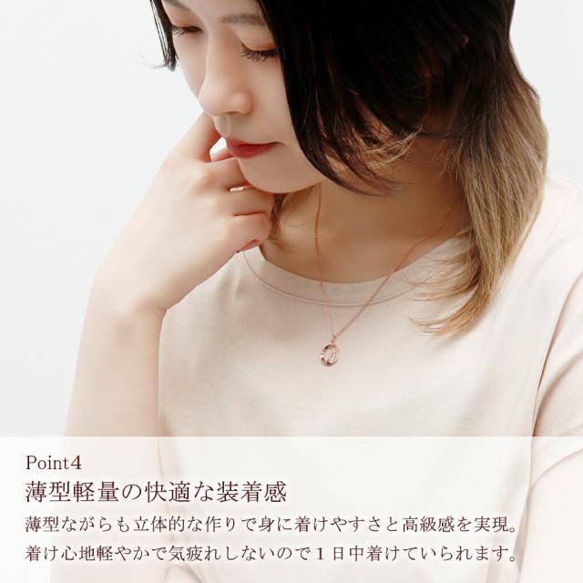 三日月 に佇む 猫 ピンクゴールド ネックレス ペンダント レディースネックレス シルバー 925 ジルコニア ネコ 猫ネックレス 猫グッズ 猫好き_5