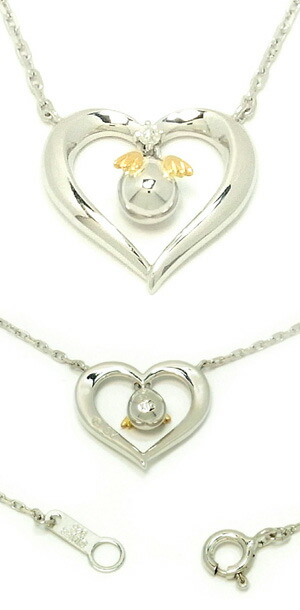 天使の卵 ダイヤモンドハート シルバーネックレス SILVER925 銀の蔵 レディース ネックレス 女性用ネックレス ペンダントネックレス_1