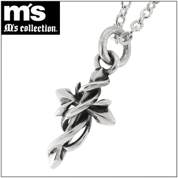 【エムズコレクション】クロス ツタ シルバーペンダントトップ ペンダントヘッド(チェーンなし)メンズ ネックレス ブランド msコレクション