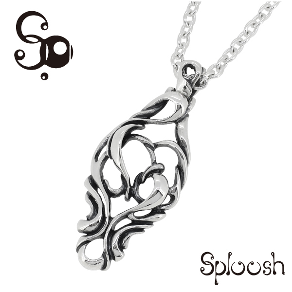 【Sploosh(スプルーシュ)】ハート シルバーネックレス(チェーン付きペンダントトップ ペンダントヘッド)メンズ ネックレス ブランド 送料無料