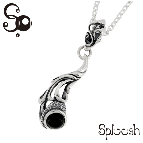 【Sploosh(スプルーシュ)】オニキス 透かし シルバーペンダントトップ ペンダントヘッド(チェーンなし)メンズ/送料無料の通販は 9,363円