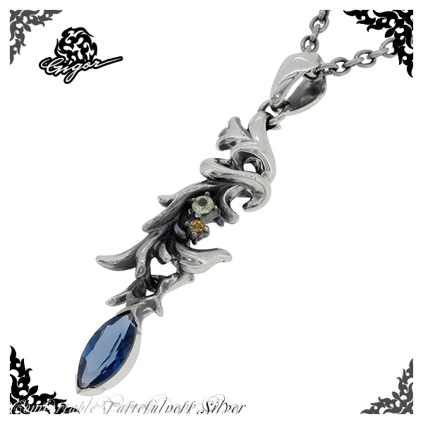 GIGOR ジゴロウ フロップ シルバー ネックレス シルバー925 メンズ ブランド ペンダント 雫 植物 男性 アクセサリー FUROPPU seriesの通販は