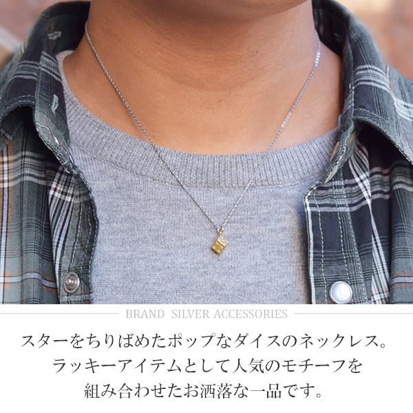 Pmr イエローゴールド コーティング スター ダイス シルバーネックレスの通販はau Pay マーケット 新宿銀の蔵 シルバー アクセサリーと天然石のお店