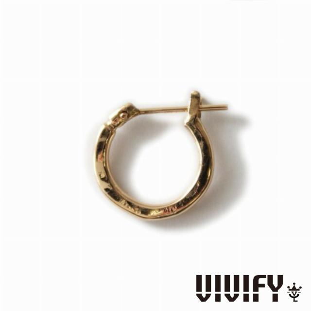 VIVIFY ビビファイ アクセサリー フープピアス ゴールド K18Gold 槌目 Hoop Pierce S 1P 片耳用の通販はピアス