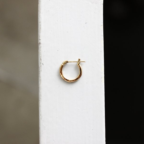 VIVIFY ビビファイ アクセサリー フープピアス ゴールド K18Gold 槌目 Hoop Pierce S 1P 片耳用の通販は