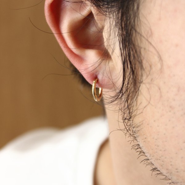 VIVIFY ビビファイ アクセサリー フープピアス ゴールド K18Gold 槌目 Hoop Pierce S 1P 片耳用の通販は