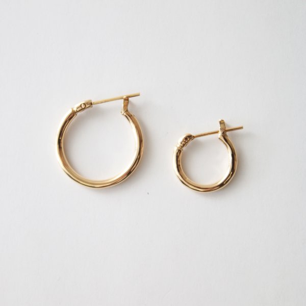 VIVIFY ビビファイ アクセサリー フープピアス ゴールド K18Gold 槌目 Hoop Pierce S 1P 片耳用の通販は