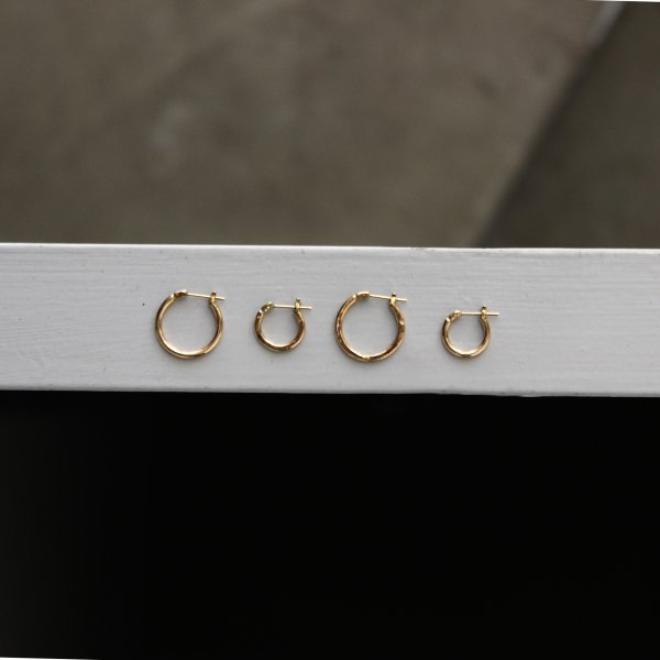 VIVIFY ビビファイ アクセサリー フープピアス ゴールド K18Gold 槌目 Hoop Pierce S 1P 片耳用の通販は