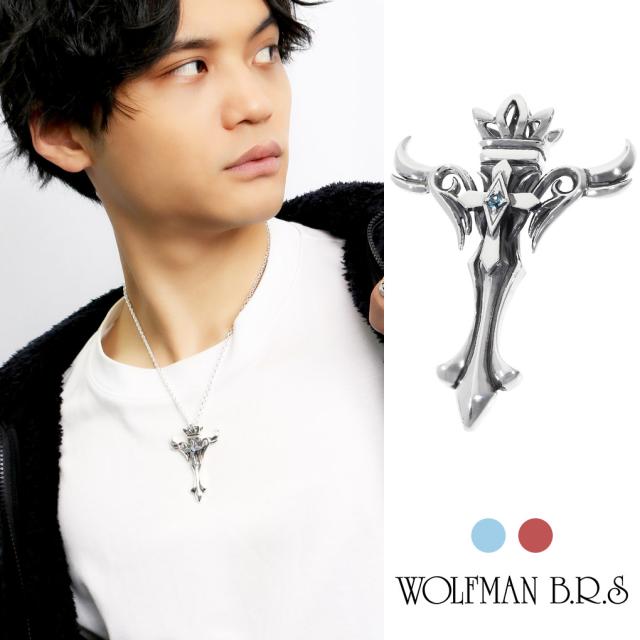 ウルフマン BRS エンジェルフープ ブルートパーズ ガーネット シルバー ペンダントトップ チェーンなし ブランド ウルフマンBRS WOLFMAN 29,673円