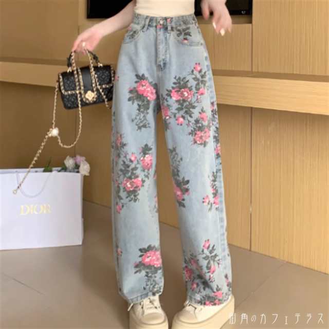パンツ ボトム ガウチョ ロング マキシ ポケット ハイウエスト ブルーデニム かわいい 大人可愛い 大人女子 綺麗 シンプル カジュアル 大人 上品 おしゃれ お洒落 こなれ感 ラフ コンサバ 着痩せ レディライク 春 夏 20代 30代 40代 レディース 女性 授業参観 デート お出かけの通販はガウチョ・スカーチョ