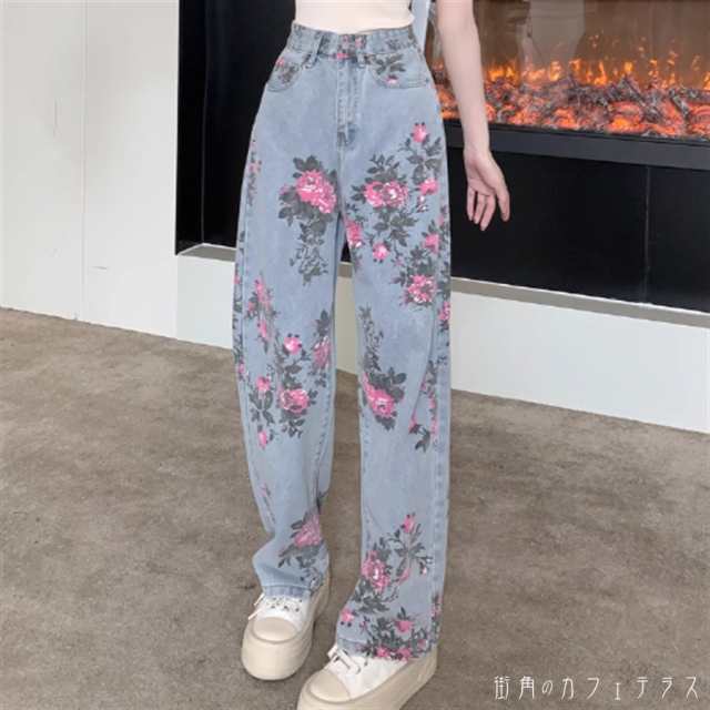 パンツ ボトム ガウチョ ロング マキシ ポケット ハイウエスト ブルーデニム かわいい 大人可愛い 大人女子 綺麗 シンプル カジュアル 大人 上品 おしゃれ お洒落 こなれ感 ラフ コンサバ 着痩せ レディライク 春 夏 20代 30代 40代 レディース 女性 授業参観 デート お出かけの通販は