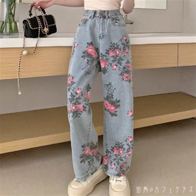 パンツ ボトム ガウチョ ロング マキシ ポケット ハイウエスト ブルーデニム かわいい 大人可愛い 大人女子 綺麗 シンプル カジュアル 大人 上品 おしゃれ お洒落 こなれ感 ラフ コンサバ 着痩せ レディライク 春 夏 20代 30代 40代 レディース 女性 授業参観 デート お出かけの通販は