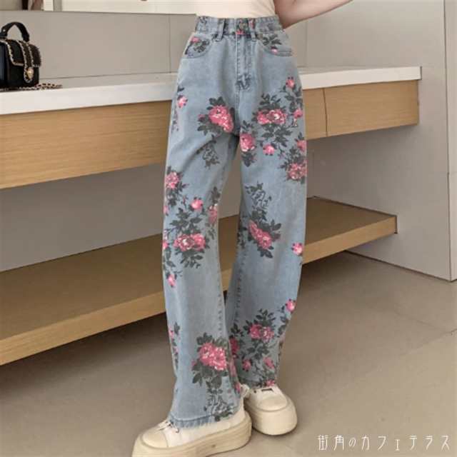 パンツ ボトム ガウチョ ロング マキシ ポケット ハイウエスト ブルーデニム かわいい 大人可愛い 大人女子 綺麗 シンプル カジュアル 大人 上品 おしゃれ お洒落 こなれ感 ラフ コンサバ 着痩せ レディライク 春 夏 20代 30代 40代 レディース 女性 授業参観 デート お出かけの通販は